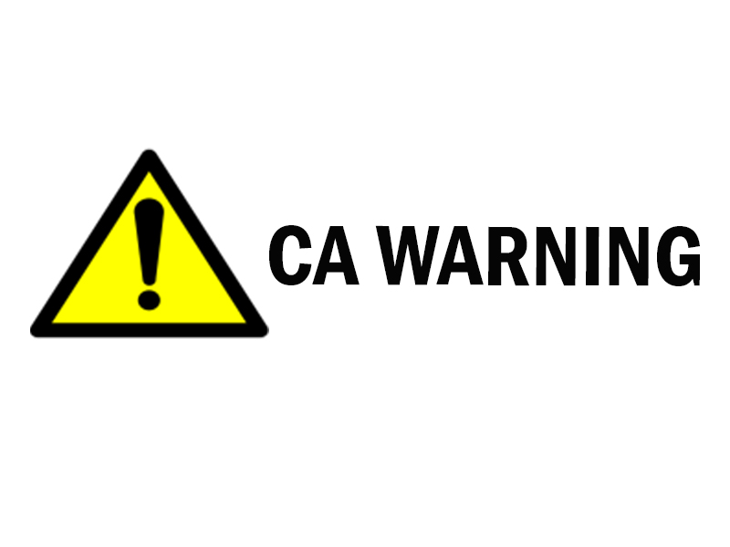 CA Prop 65 Warning